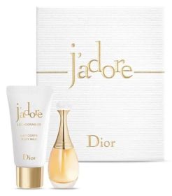 J'ADORE 2 PCS MINI SET FOR WOMEN: 5 ML EAU DE PARFUM + LES ADORABLES 0.67 BODY MILK