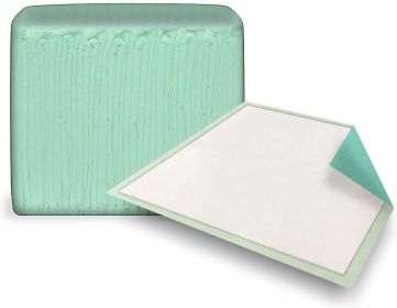 10 Pack Green Underpads 23 x 36 Disposable Backsheet Pads Incontinence Care for Men; Women Unisex Sanitary Hygiene Effective Leak Protection for Beds