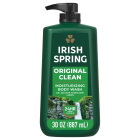 Irish Spring Mens Body Wash Pump, Original Clean Scented Body Wash for Men, 30 Oz Pump