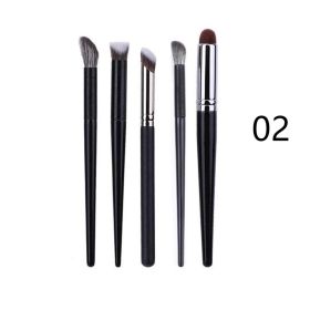 5 Pieces Makeup Brush Set Blade Eyebrow Brush Eyeliner Brush Concealer Brush Mink Hair Nose Shadow Brush Beauty Tools (model: 02)