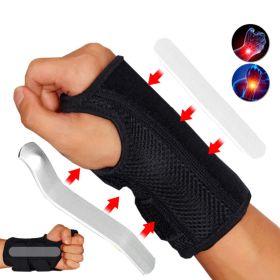 Wrist Support Brace Splint Compression Sleeve Arthritis Carpal Tunnel Hand Sport (Color: Left hand, size: S/M)